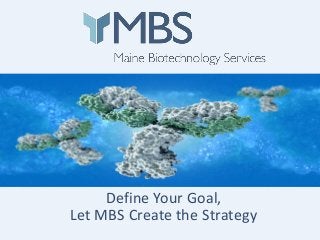 Define Your Goal,
Let MBS Create the Strategy
 