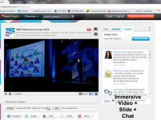 Immersive
 Video +
  Slide +
   Chat
 