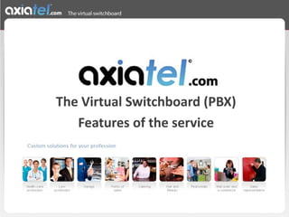 The Virtual Switchboard (PBX) Features of the service 