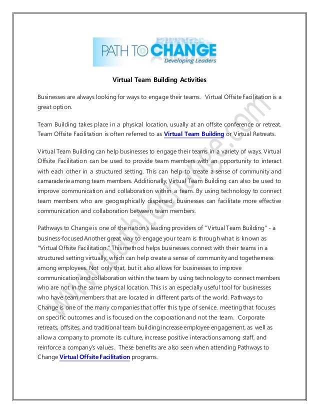 Virtual Team Building Activities