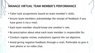 Virtual team challenges | PPTX