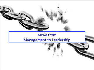 Move	from	
Management	to	Leadership		
7
 