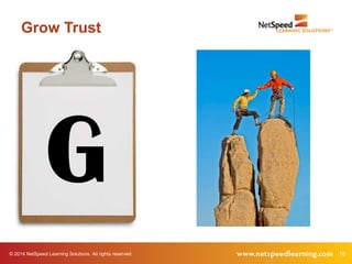 © 2014 NetSpeed Learning Solutions. All rights reserved. 16
G
Grow Trust
 