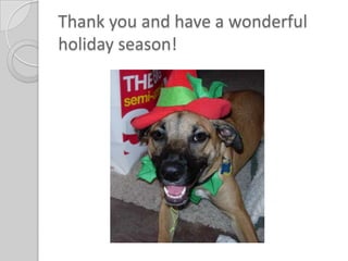 Thank you and have a wonderful holiday season!