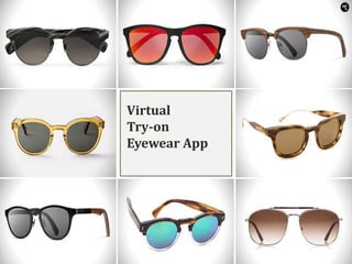 Virtual Try on Glasses
AnewapproachtofindtherightglassesforYou.
Virtual
Try-on
Eyewear App
 