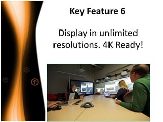 Key Feature 6
Display in unlimited
resolutions. 4K Ready!

 