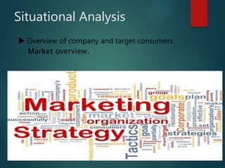 Situational Analysis
 Overview of company and target consumers
Market overview.
 