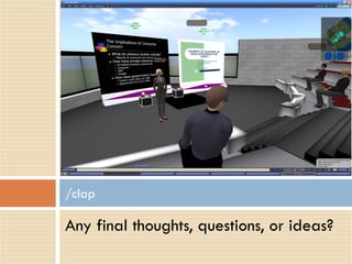 Any final thoughts, questions, or ideas? /clap 