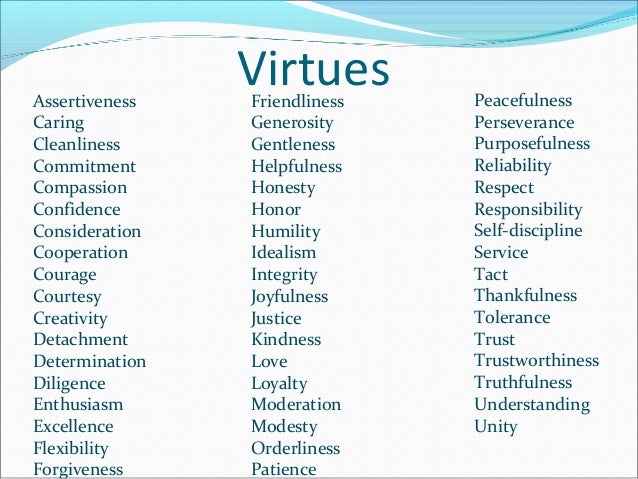 Virtues Virtues