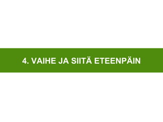 4. VAIHE JA SIITÄ ETEENPÄIN 