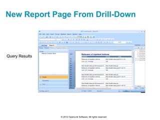 New Report Page From Drill-Down




Query Results




                © 2012 OpenLink Software, All rights reserved.
 
