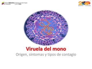 Viruela del mono
Origen, síntomas y tipos de contagio
 