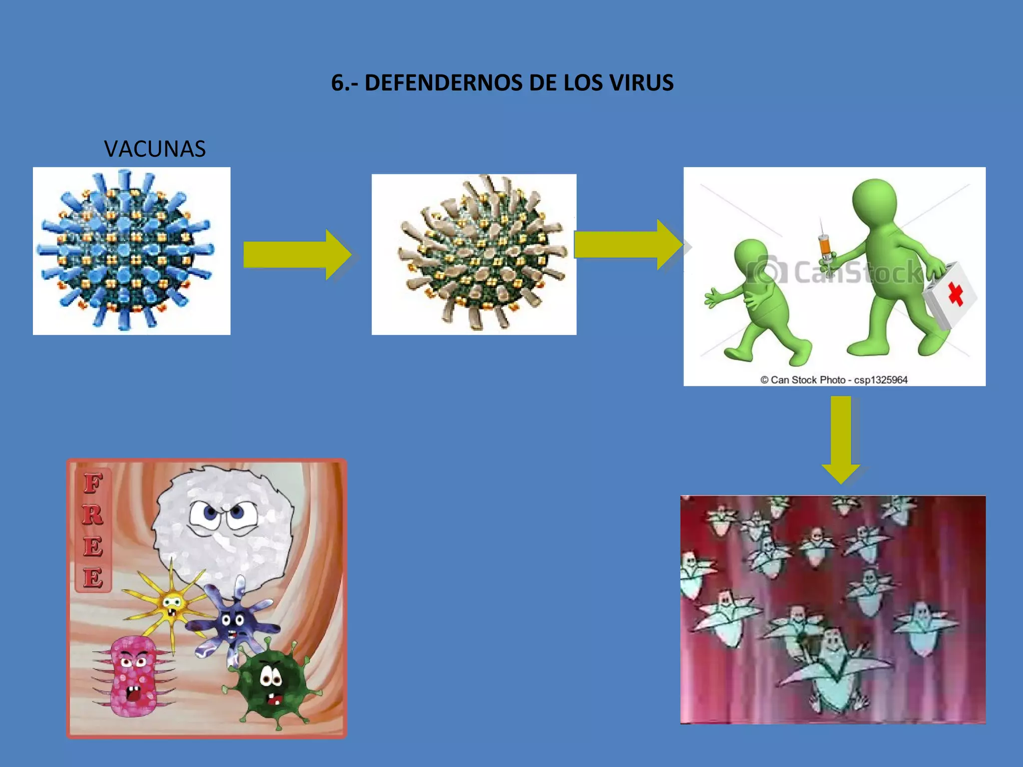 6.- DEFENDERNOS DE LOS VIRUS
VACUNAS

 