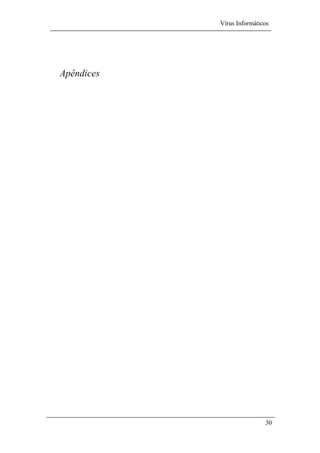 Vírus Informáticos
30
Apêndices
 