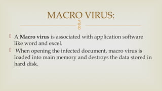 viruses and its types in the computer system | PPTX