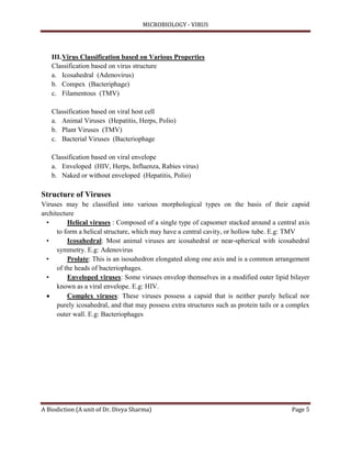 Virus - Classification , Replication of Virus , Viral Diseases ...