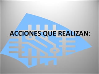 ACCIONES QUE REALIZAN : 