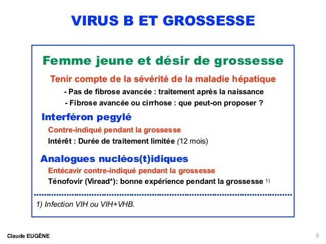 Virus de l'hépatite virale B et grossesse