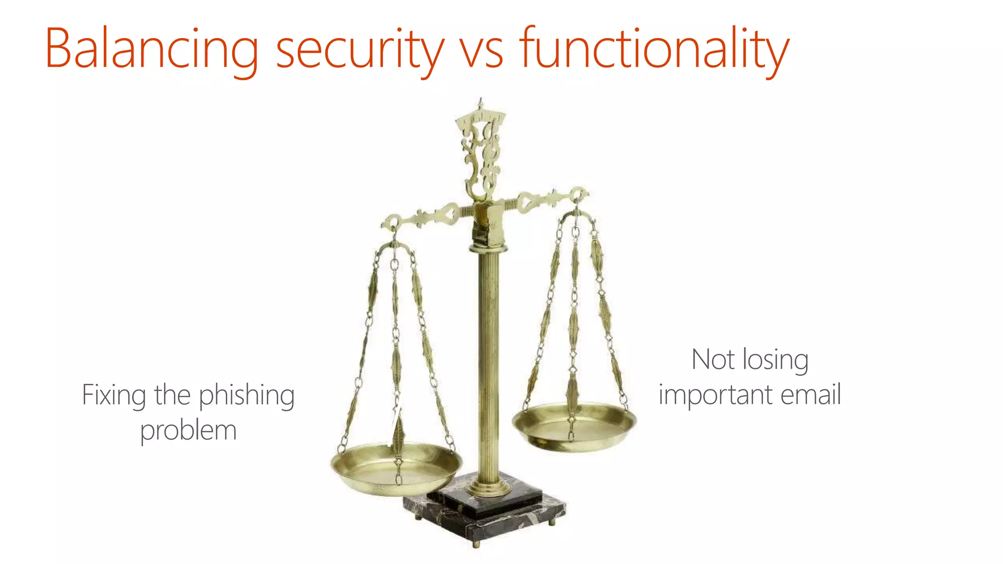 Not losing 
Fixing the phishing important email 
problem 
 