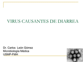 Dr. Carlos  León Gómez Microbiología Médica USMP-FMH VIRUS CAUSANTES DE DIARREA 