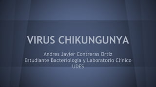VIRUS CHIKUNGUNYA 
Andres Javier Contreras Ortiz 
Estudiante Bacteriologia y Laboratorio Clinico 
UDES 
 