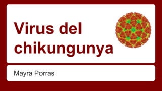 Virus del 
chikungunya 
Mayra Porras 
 