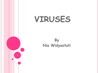 VIRUSES
By
Nia Widyastuti
1
 
