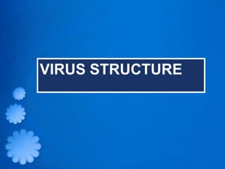 VIRUS STRUCTURE
 