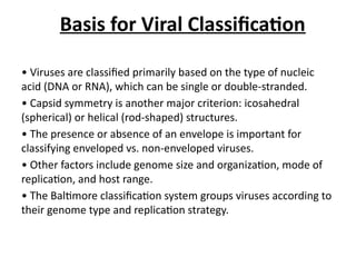 Virology an overview of Structure and role of viruses | PPTX