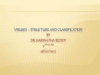 Viruses structure and classification | PPTX