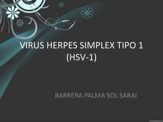 VIRUS HERPES SIMPLEX TIPO 1
          (HSV-1)


       BARRERA PALMA SOL SARAI
 