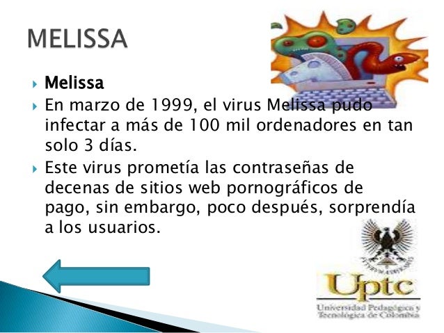 Resultado de imagen para virus informaticos melissa