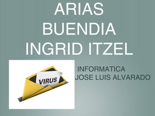 ARIAS
BUENDIA
INGRID ITZEL
INFORMATICA
PROF. JOSE LUIS ALVARADO
 