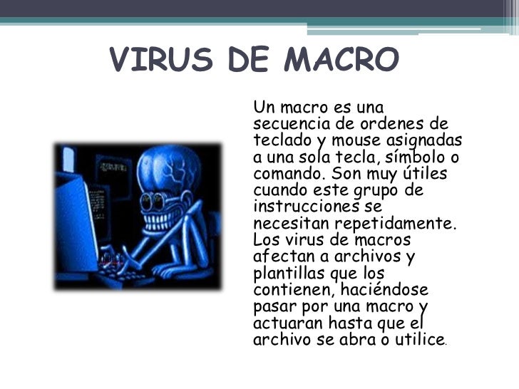 Resultado de imagen para virus informaticos macro virus