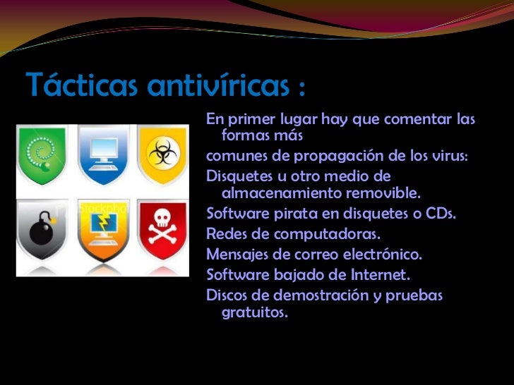 Resultado de imagen para Tácticas antivÃricas de la computadora