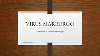 VIRUS MARBURGO
Herramientas y comunidad digital
María José Merlo Nieva 1
 
