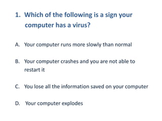 Virus Spyware Quiz | PPTX