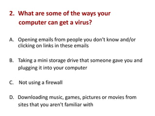 Virus Spyware Quiz | PPTX