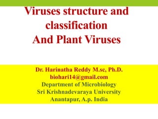 Virus structure and classification | PPTX