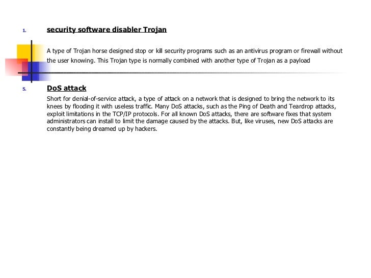 Virustrojan and salami attacks