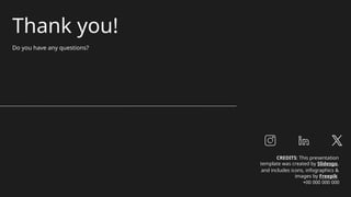 CREDITS: This presentation
template was created by Slidesgo,
and includes icons, infographics &
images by Freepik
Thank you!
Do you have any questions?
+00 000 000 000
 