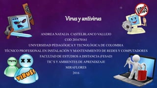 ANDREA NATALIA CASTELBLANCO VALLEJO
COD 201670161
UNIVERSIDAD PEDAGÓGICAY TECNOLÓGICA DE COLOMBIA
TÉCNICO PROFESIONAL EN INSTALACIÓN Y MANTENIMIENTO DE REDES Y COMPUTADORES
FACULTAD DE ESTUDIOS A DISTANCIA (FESAD)
TIC`S Y AMBIENTES DE APRENDIZAJE
MIRAFLORES
2016
 