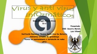 Diana Milagro Rivera Arcos
10-2
Presentado:
ING: Socorro Morato
Luis Villamil
Institución Educativa Técnica Santa Cruz De Motavita
Ambientes virtuales de aprendizaje
Técnico en mantenimiento e instalación de redes
UPTC
 