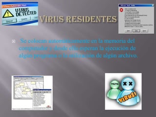     Se colocan automáticamente en la memoria del
    computador y desde ella esperan la ejecución de
    algún programa o la utilización de algún archivo.
 