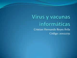 Cristian Hernando Reyes Ávila
             Código: 201122751
 