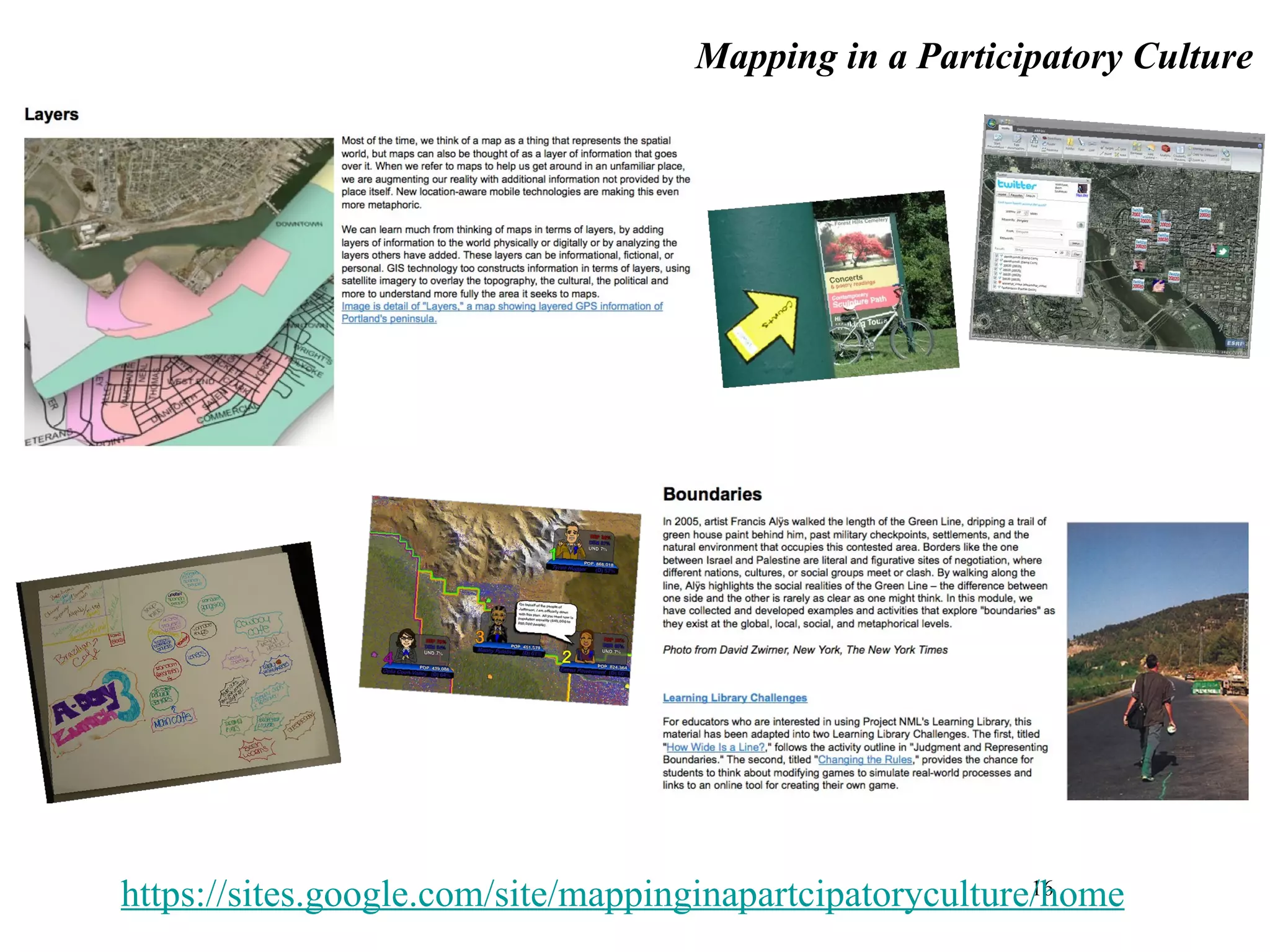 https://sites.google.com/site/mappinginapartcipatoryculture/home Mapping in a Participatory Culture 