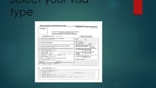 Select your visa
type
 