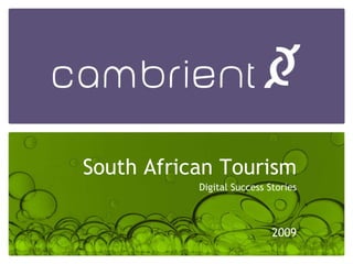 South African Tourism Digital Success Stories 2009 