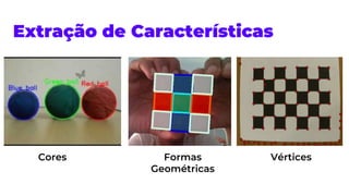 Extração de Características
Cores Formas
Geométricas
Vértices
 