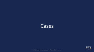 © 2018, Amazon Web Services, Inc. or its affiliates. All rights reserved.
Cases
 